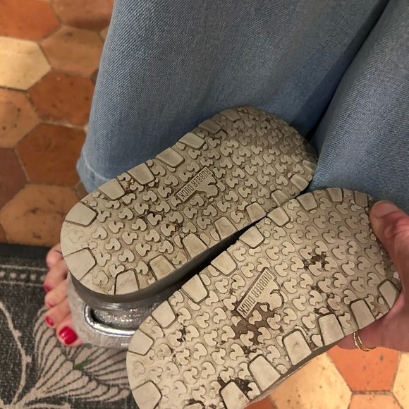 EUC Rubber Duck Crackled Metallic Silver Snow Jogger Boots - Picture 4 of 5